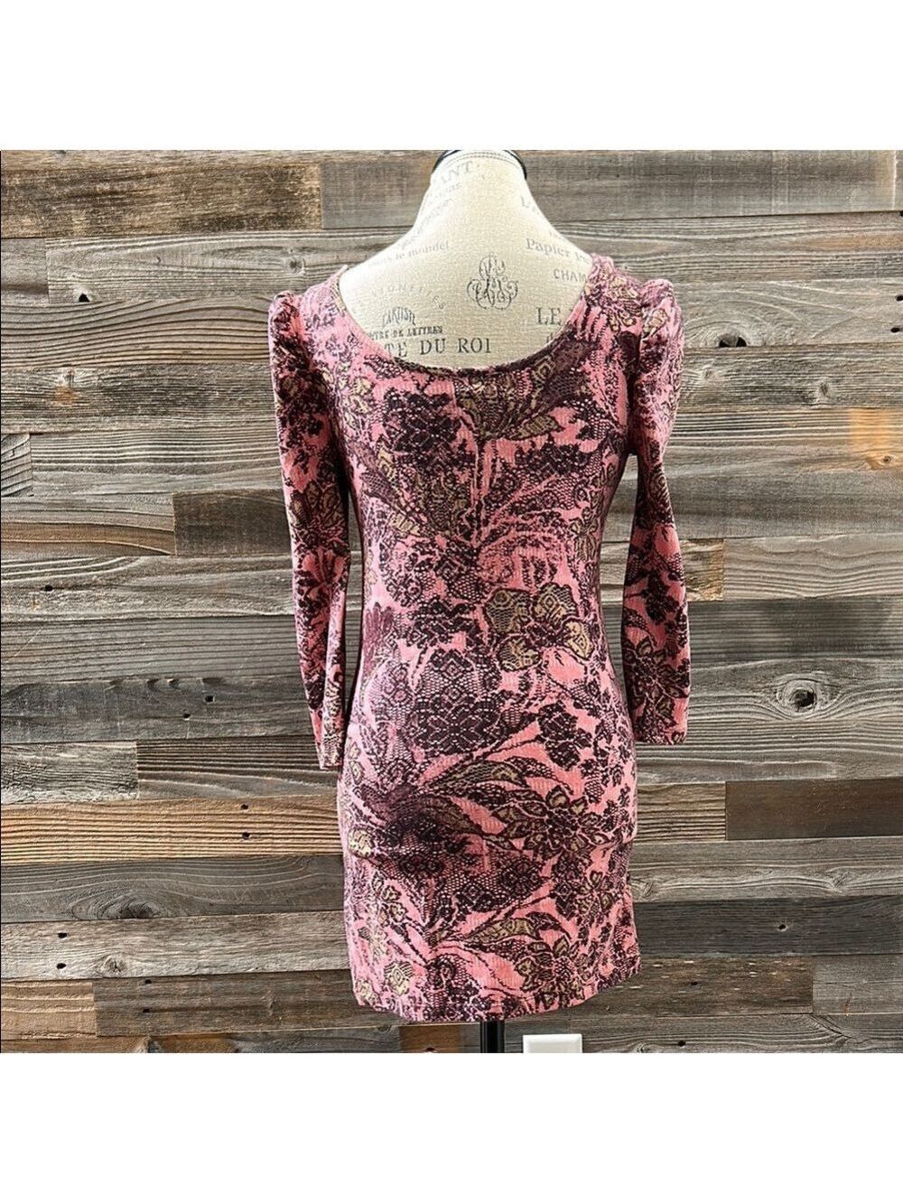 Free People Floral Pink Mini Dress Size Medium - Picture 2 of 7